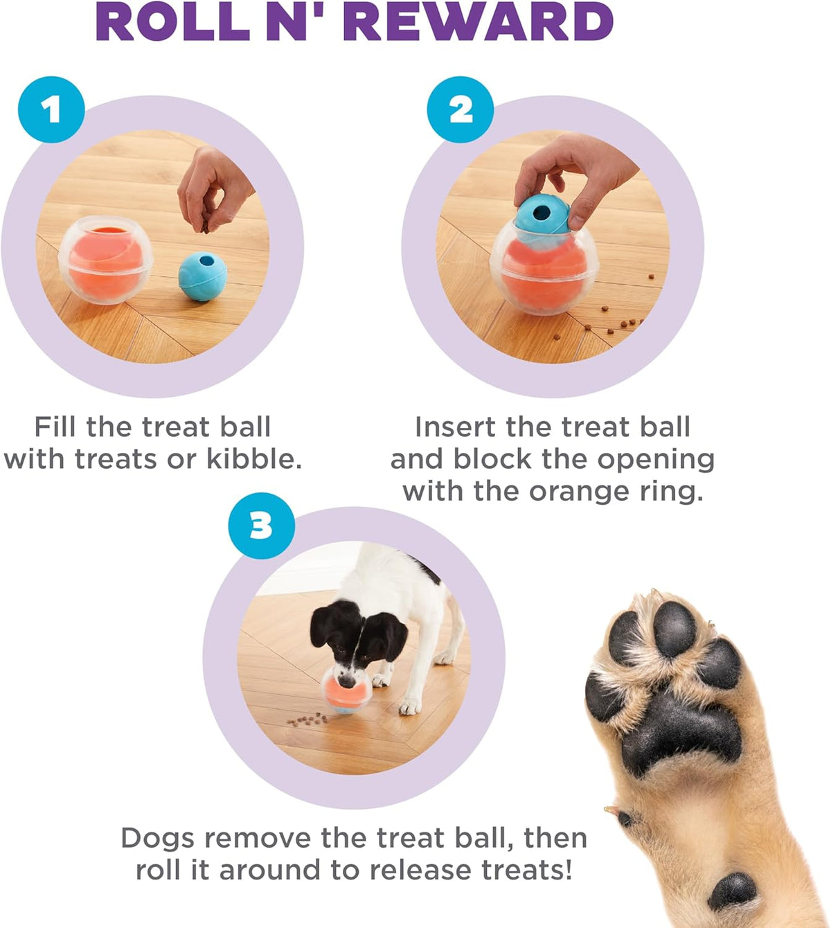 Outward Hound Nina Ottosson Topsy Treat Ball Dog Puzzle Interactive Treat Puzzle Dog Enrichment Dog