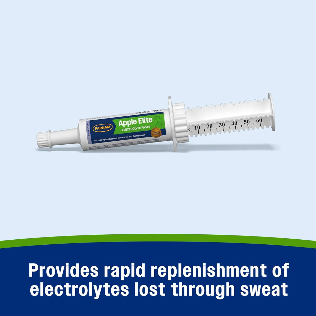 Farnam Apple Elite Electrolyte Paste Supplement for Horses, Replaces Vital Minerals, Encourages
