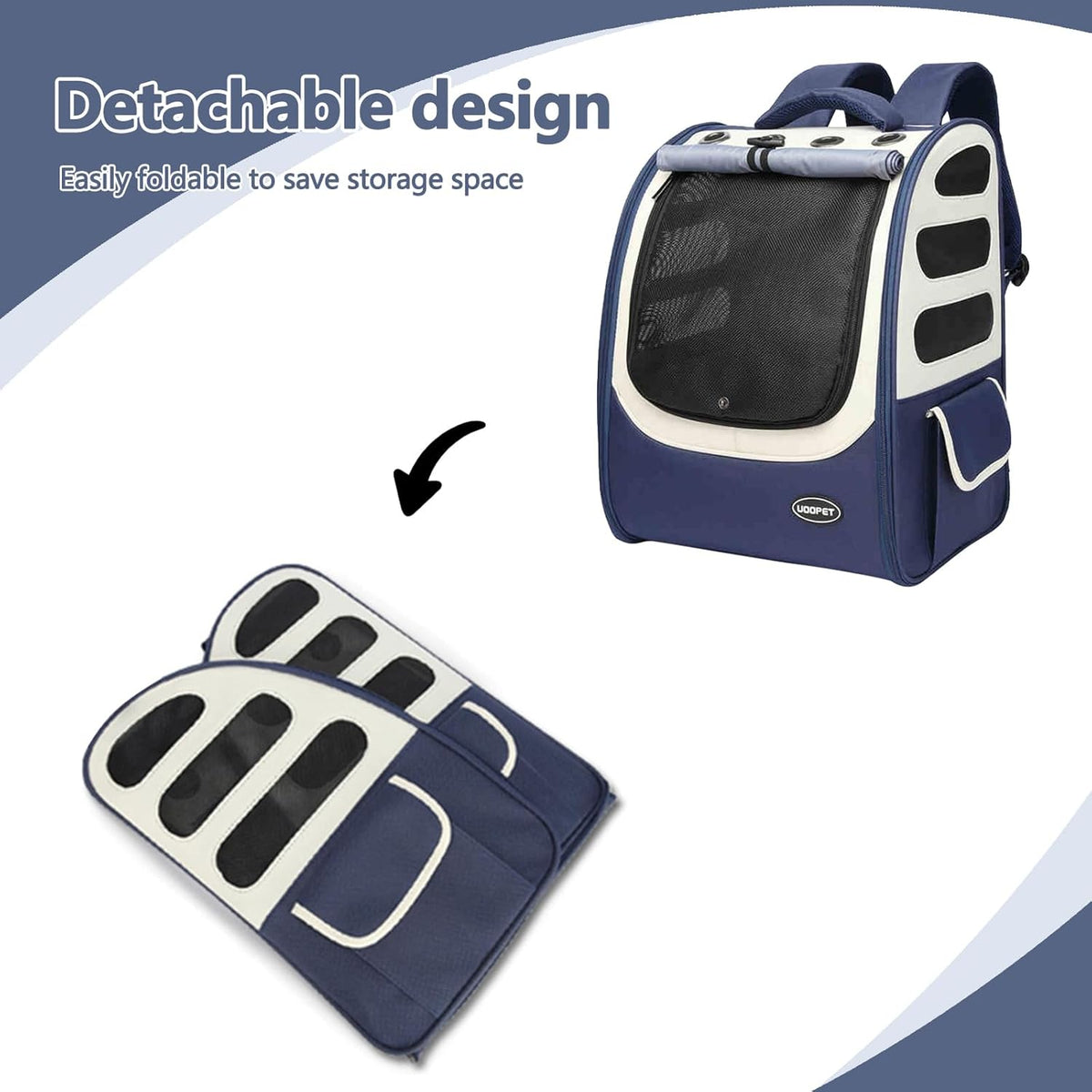 Dog Backpack, Ventilated Pet Hiking Backpack Travel Bag, Airline Approved Cat Backpack for Travel