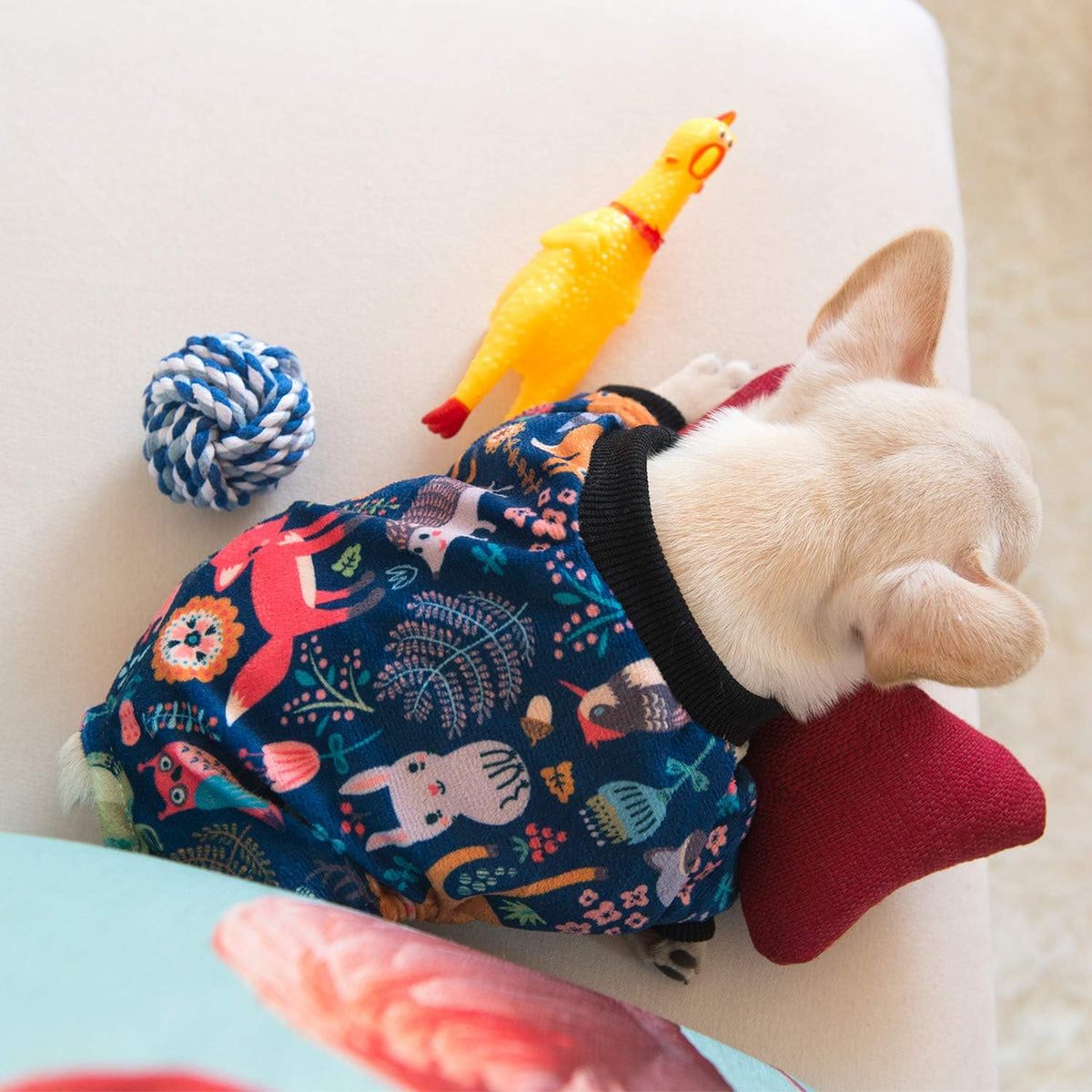 CuteBone Small Dogs Outfit Soft Puppy Onesies Pjs Dog Pajamas Pet Coat Cat Apparel Comfy Doggie