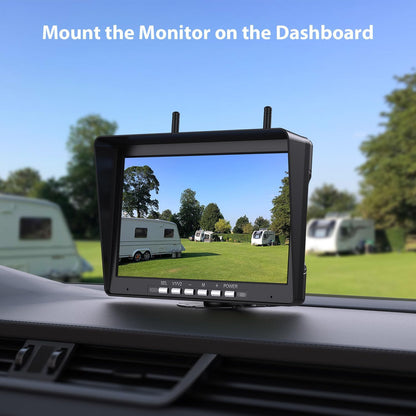 10.1" RV Backup Camera Wireless System Plug and Play, Pre-Wired for Furrion RV Trailer Camper, HD