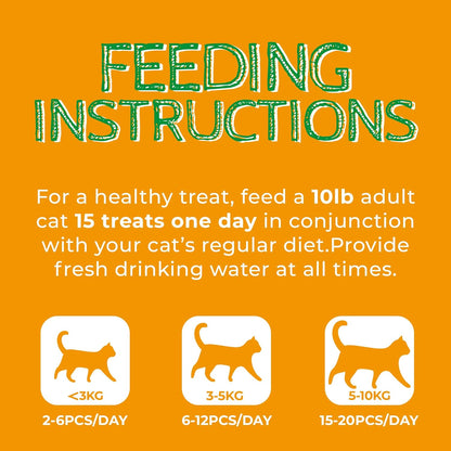 Just Try 13.4 OZ Pumpkin Cat Treats Cat Constipation Relief Hairball Control Healthy Salmon Snacks