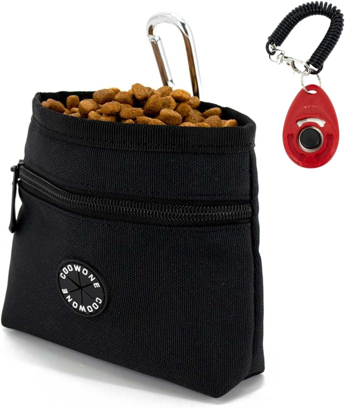COOWONE Dog Treat Pouch with Pet Training Clicker, Detachable Dog Puppy Training Treat Bag, 900D