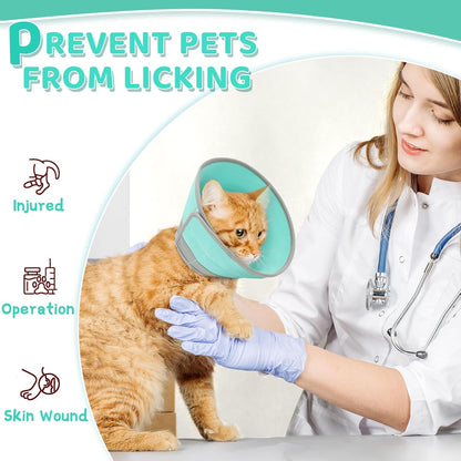 Cat Cone Collar Soft to Stop Licking, Adjustable, Foldable Lightweight Kitten Cones After Surgery