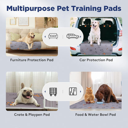 Washable Pee Pads for Dogs, 2 Pack Large 41"x41" Super Absorbent Reusable Pads for Dog Training