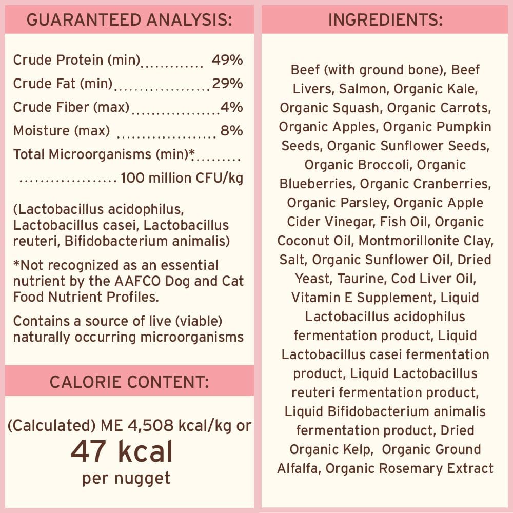 Primal Freeze Dried Raw Cat Food Nuggets Beef & Salmon, Complete & Balanced Meal or Topper