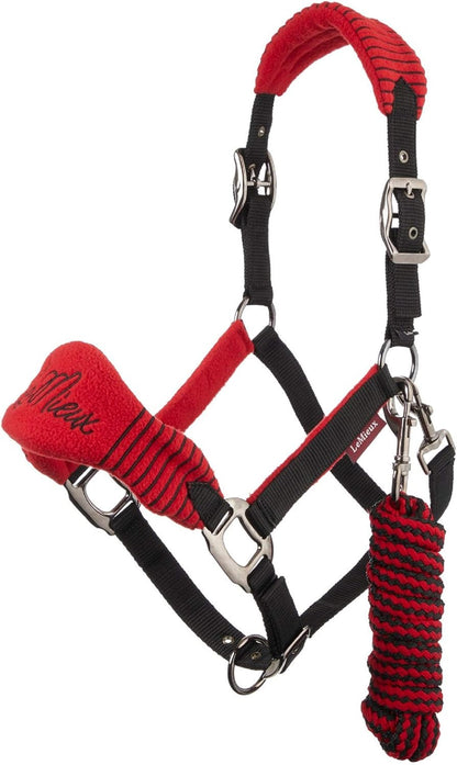 LeMieux Vogue Fleece Headcollar - Halter & Leadrope - Extra Padding, Adjustable at Curb and Poll
