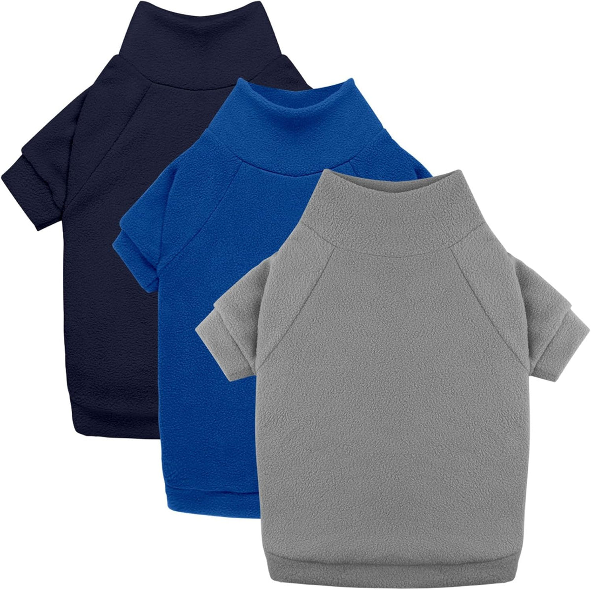 3 Pack Dog Sweaters for Large Dogs, Fleece Dog Sweater Large Pet Clothes Turtleneck Soft Warm