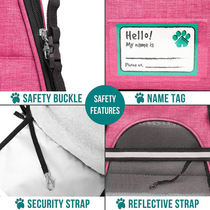 PetAmi Airline Approved Pet Carrier for Cat, Soft Sided Dog Carrier for Small Dog, Cat Travel