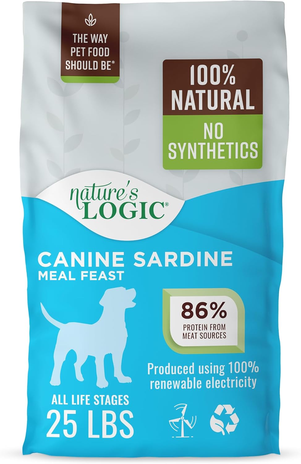 NATURE'S LOGIC Dry Dog Food - 100% Natural - No Synthetics - for All Ages, Sizes, Breeds - Free