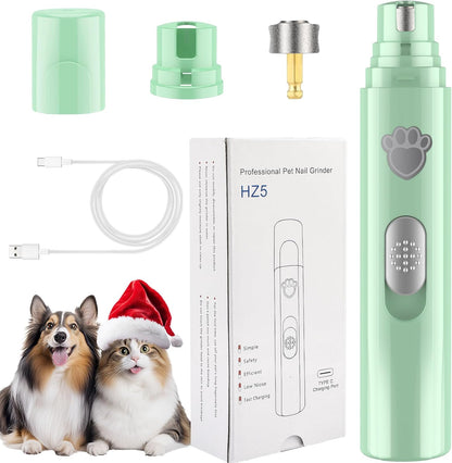VIWIK Dog Nail Grinder, 2-Speed Rechargeable Dog Nail Trimmers for Large Medium & Small Dogs