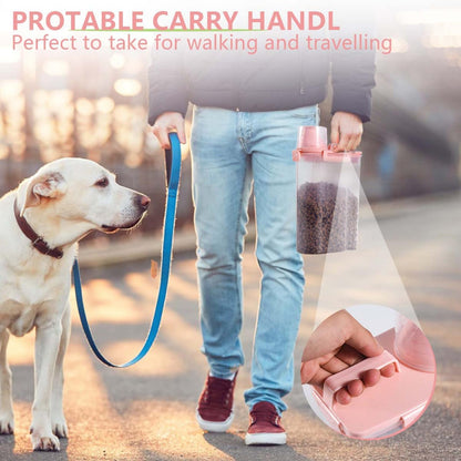 SenseYo 2.5lb Pet Food Storage Container with Measuring Cup, 3L Cat Food Storage Container Dog Food
