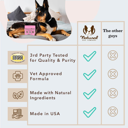 Natural Dog Company Cranberry Supplement for Dogs - Urinary & Bladder Support - D-Mannose for Dog