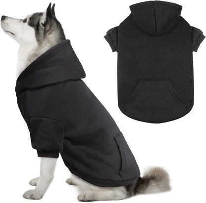 Dog Hoodie Dog Sweaters for Large Dogs Dog Sweater Solid Soft Brushed Fleece Dog Clothes Dog Hoodie