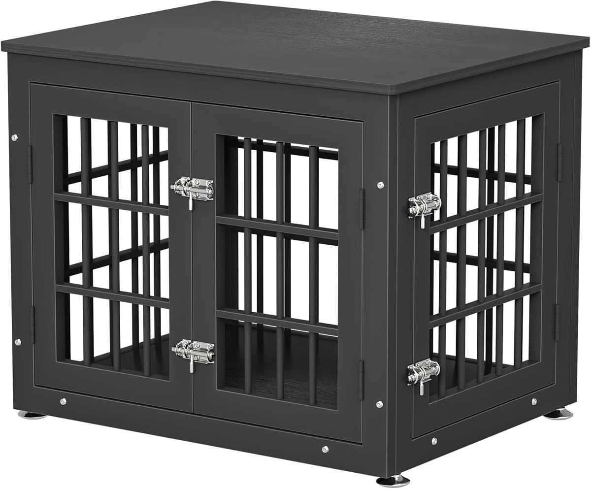 26 Inch Heavy Duty Dog Crate Furniture for Small Dogs, Decorative Pet House End Table, Wooden Cage