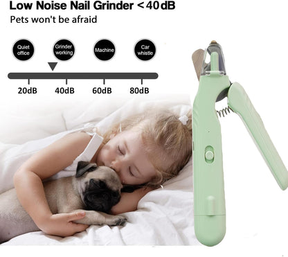 2 In 1 Pet Nail Clipper and Grinder, Professional Electric Rechargeable Pet Nail Fast Trimmer