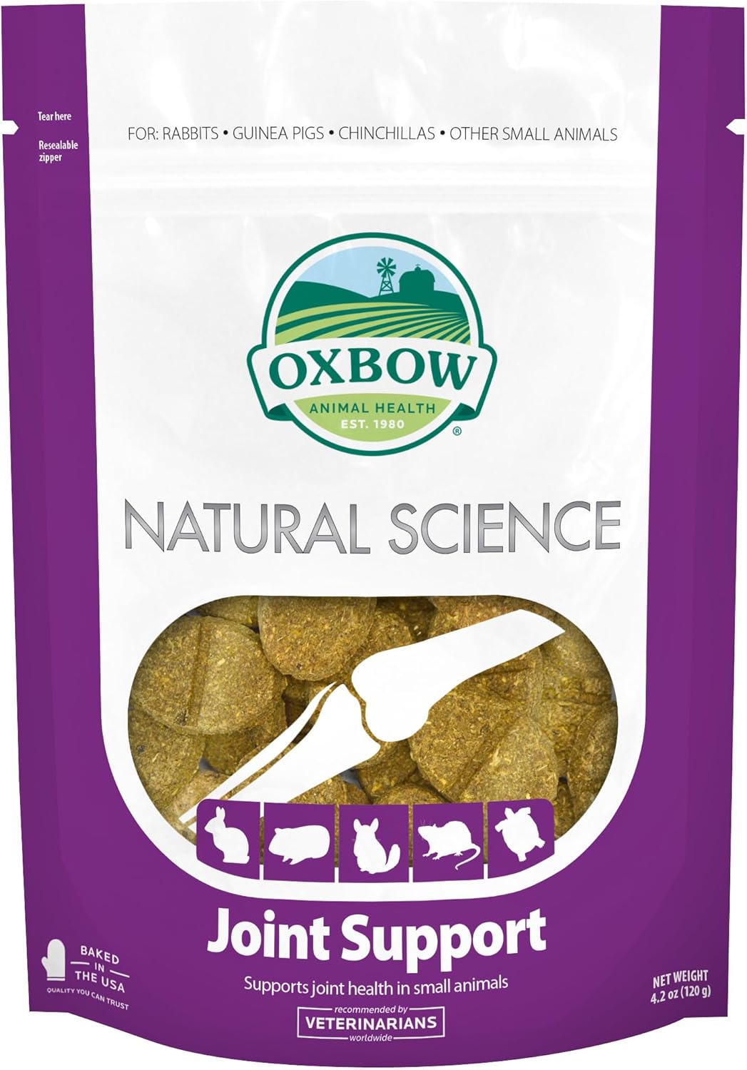 Oxbow Animal Health Natural Science Joint Support, Anti Inflammatory Supplement for Rabbit & Guinea