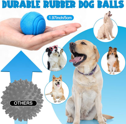 Jenaai 20 Pcs Indestructible Dog Toy Balls for Aggressive Chewers Chew Resistant Solid Rubber