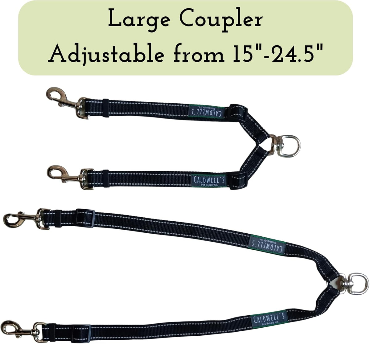 Caldwell's Pet Supply Co. Leash Coupler, Two Dog Leash Splitter to Split Leashes for Walking 2