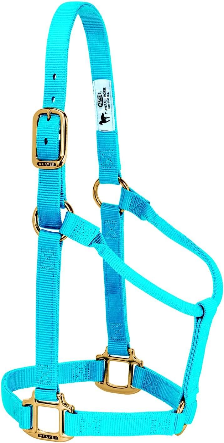 Weaver Equine Nylon Horse Halter, Triple-Ply Cheek Design, Original Non Adjustable Halters for