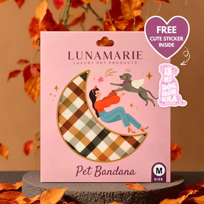 LunaMarie - Luxury Pet Birthday Bandanas -Premium & Silky Poly Fabric | 100% Handmade | Custom