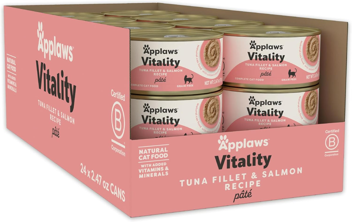 Applaws Vitality Wet Cat Food Paté, Natural Canned Cat Food, Wet Food for Cats with Added Vitamins