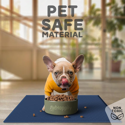 Dog Food Mat - Raised Edges Dogs Mat for Food and Water Prevent Spill, Waterproof Cat Food Mats