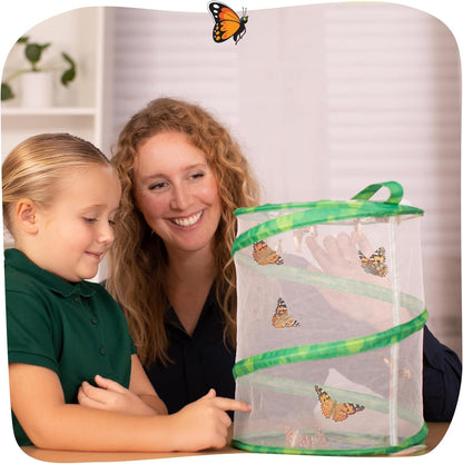Insect Lore Butterfly Garden Kit with Live Caterpillars – Grow 10 Painted Lady Butterflies | STEM
