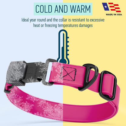 Dogline Biothane Waterproof Dog Collar with Herm Sprenger Black Stainless Steel Quick Release