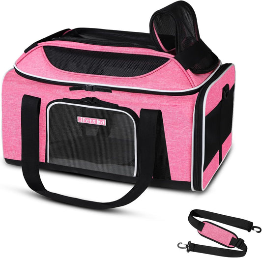 Petskd Top-Expandable Pet Carrier 17x12x8.5 Inches JetBlue Allegiant Spirit Airline Approved