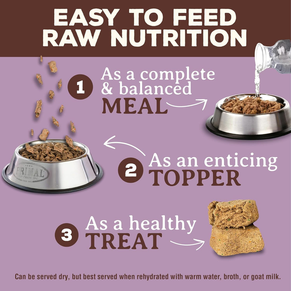 Primal Freeze Dried Raw Cat Food Nuggets Turkey, Complete & Balanced Meal or Topper, Premium