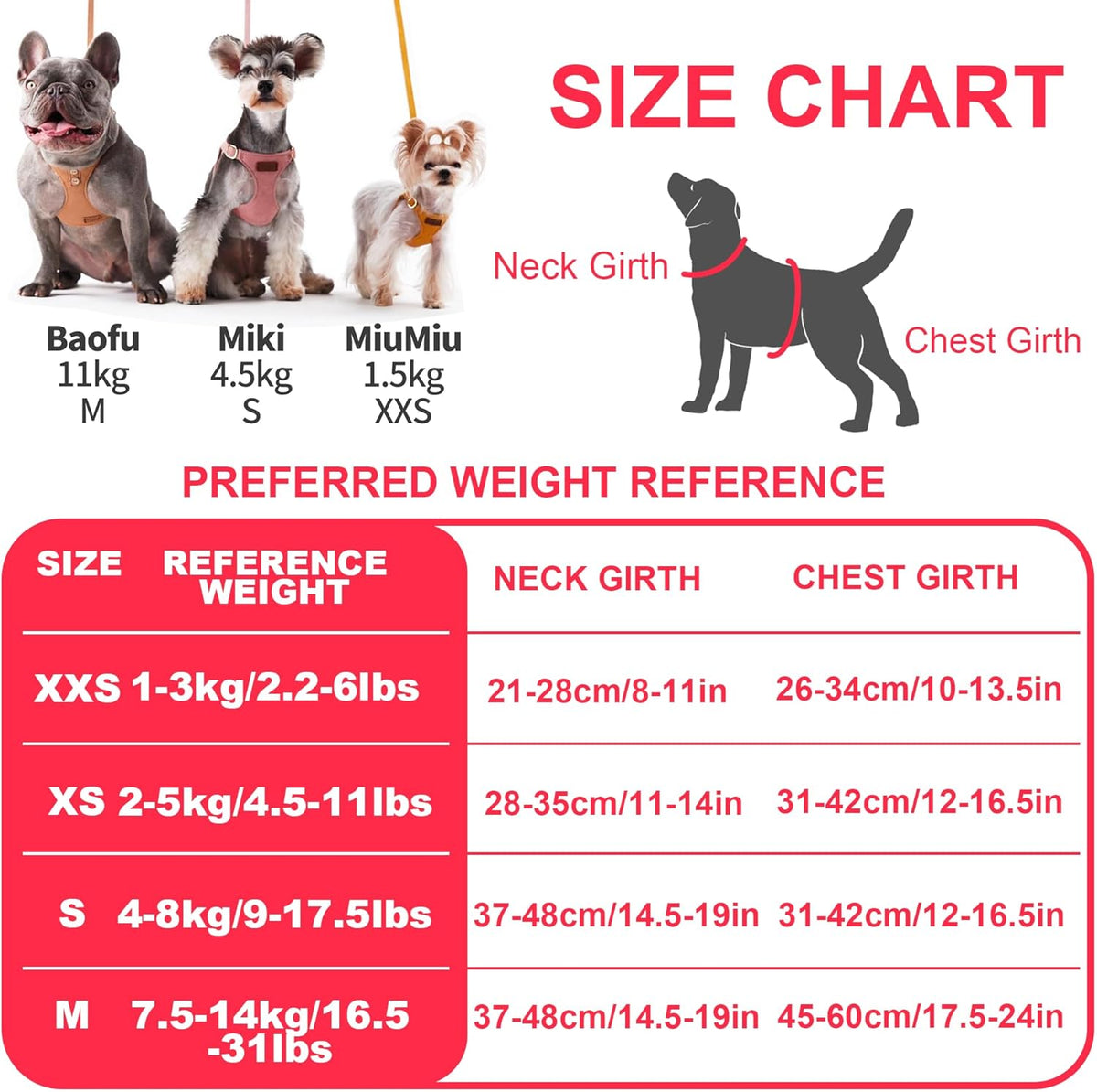 Puppytie No Pull XXS Puppy Harness with Multifunction Dog Leash,Soft Adjustable No Choke Escape