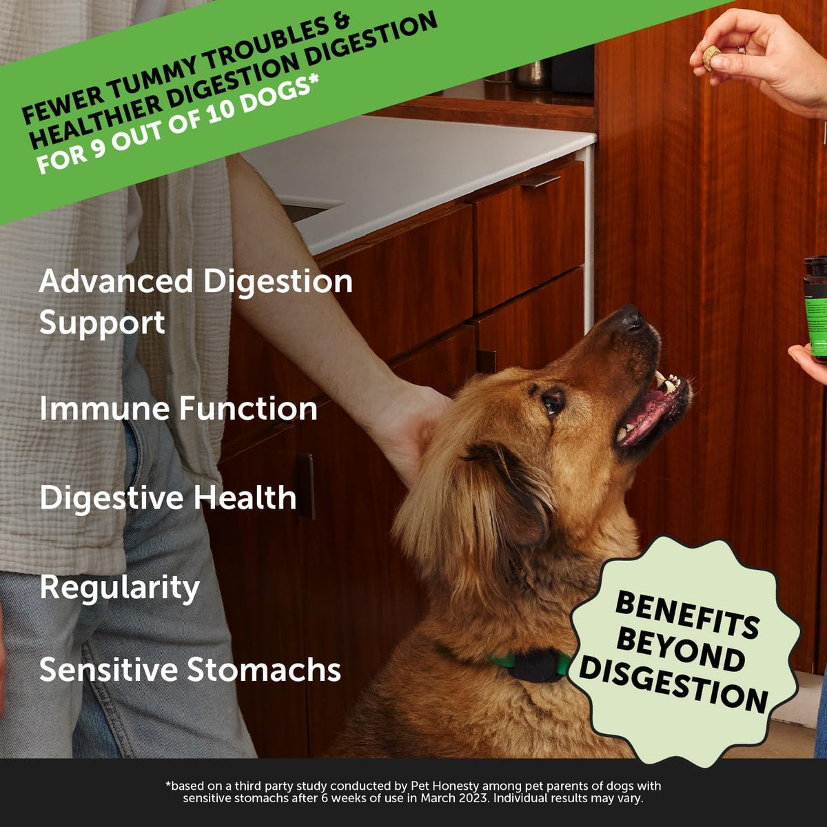 Max Strength Probiotics for Dogs - Super Pooper Dog Stool Hardener with Fiber & Digestive Enzymes