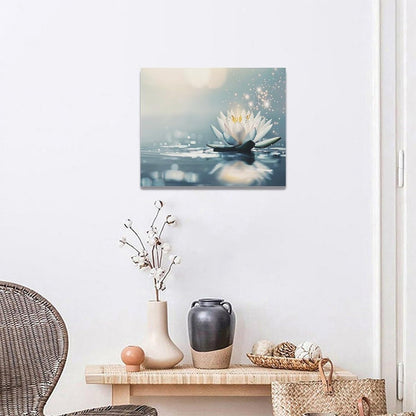 Bathroom Lotus Wall Art Floral Pictures Zen Meditation Wall Decor Yoga Spa Spiritual Canvas Print