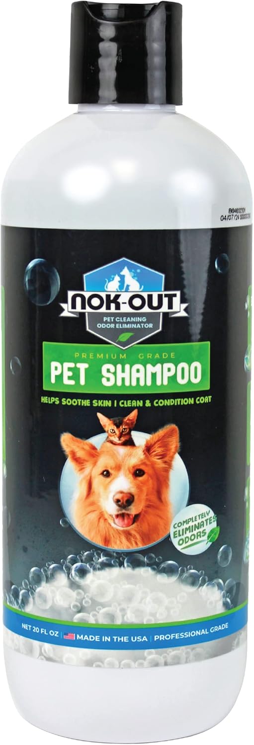 Nok-Out Premium Grade Pet Shampoo for Dogs and Cats, Veterinary Strength and Odor Eliminator