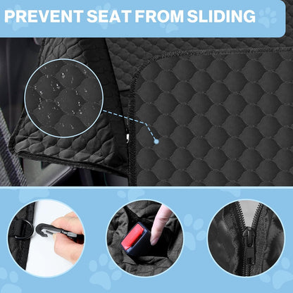 Dog Car Seat Cover for Back Seat, Waterproof Protector with Side Flaps, Scratchproof Hammock
