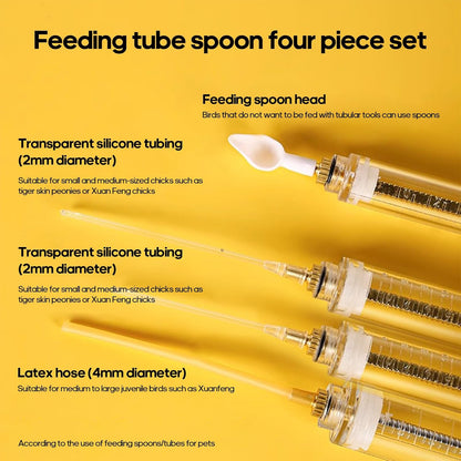 8 Pcs Bird Feeding Syringe Set Feeding Tubes for Baby Birds Parrot Hand Feeding Syringe Pet Syringe
