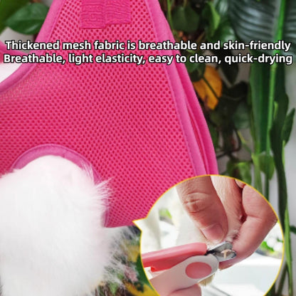 Rabbit Grooming Hammock with Safety Belt for Nail Clipping, Grooming, Bunny Bathing Bag for Nail