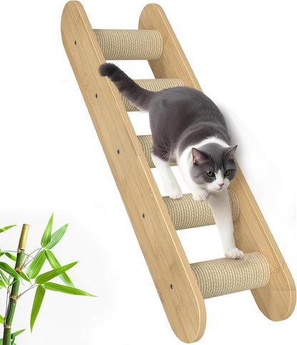 Wall-Mounted Cat Furniture for Climbing - Indoor Wooden Floating Shelves, Perches, Hammock, Bed