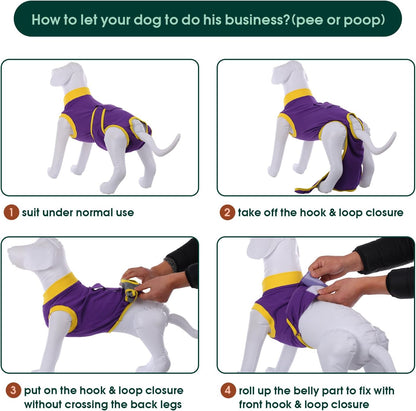 Kuoser Recovery Suit for Dogs Cats After Surgery, Professional Pet Recovery Shirt Dog Abdominal