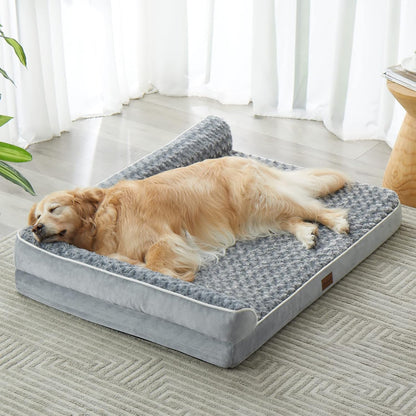 BFPETHOME Orthopedic Dog Bed for Extra Large Dogs-Big Waterproof Sofa Dog Bed with Removable