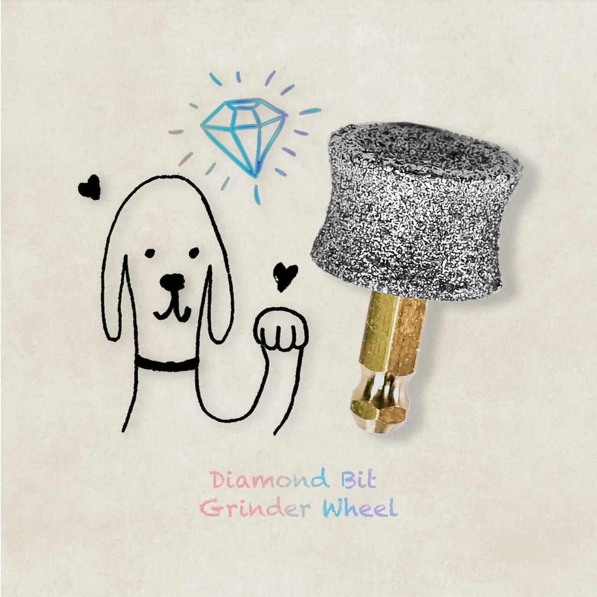Diamond Dog and Cat Nail Grinder Replacement Heads/Bit for Casfuy, Electric File Diamond Head for