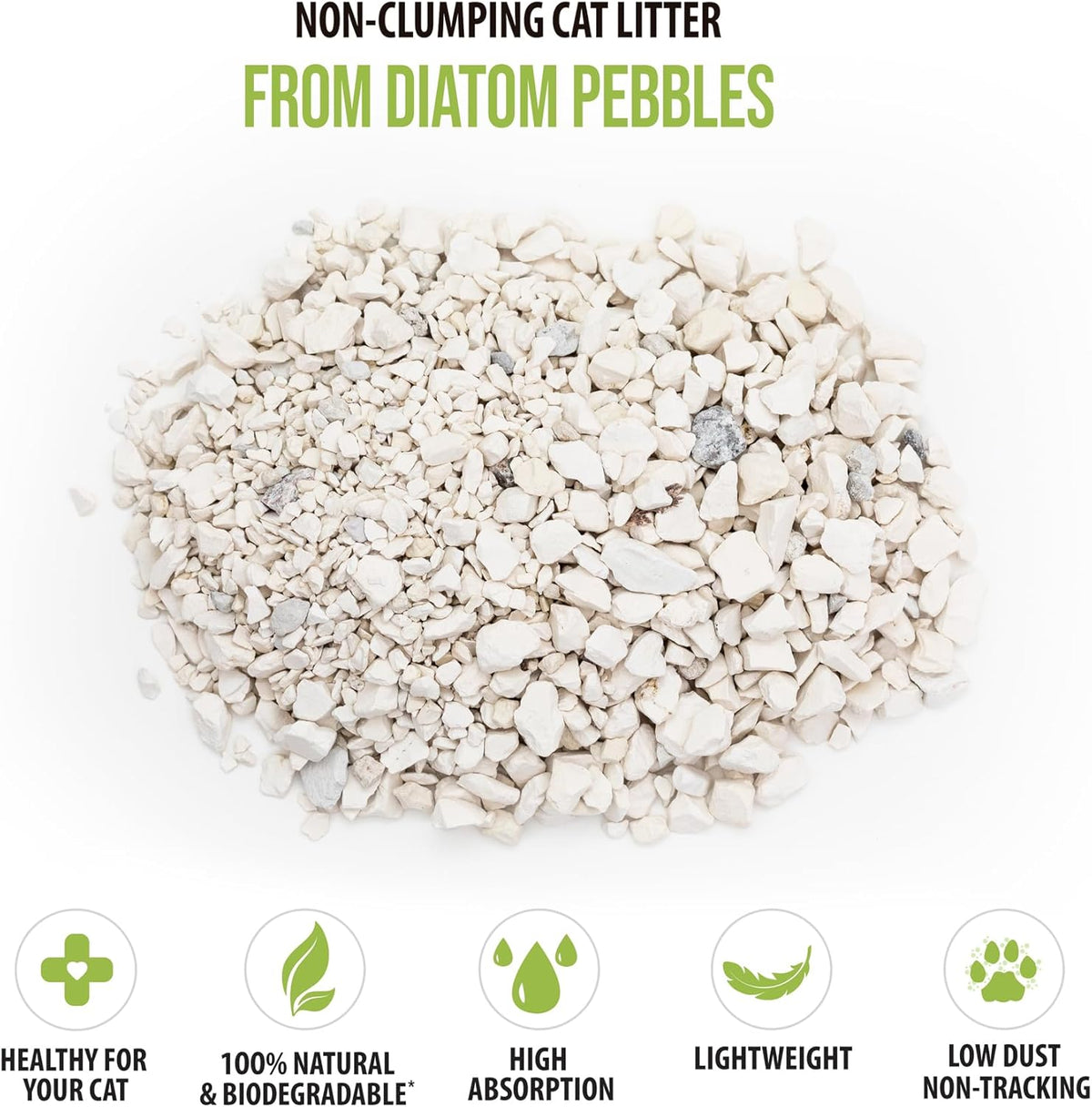 Skoon All Natural Cat Litter (3 Bags) - Original - Lightweight, Low Tracking, Non-Clumping Diatom