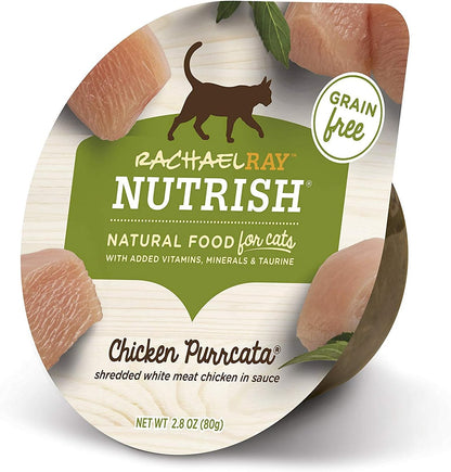 Rachael Ray Nutrish Natural Premium Wet Cat Food, Chicken Purrcata, 2.8 Ounce Tub (Pack of 12)
