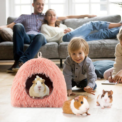 YUEPET Guinea Pig Bed Plush Calming Hideout, Warm Rabbit Hide for Hamsters Hedgehogs Ferrets Dwarf