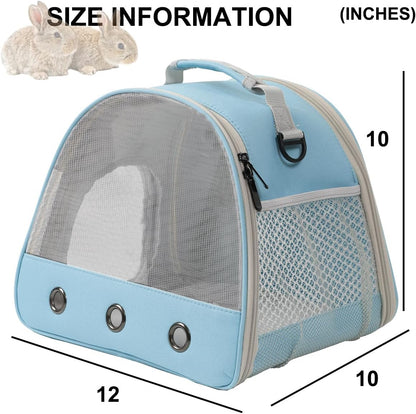 Ventilation Carrier for Bearded Dragons, Guinea Pigs, Reptiles & Small Pets - Airline Approved Mesh