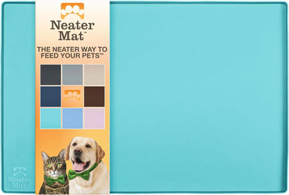 Neater Pet Brands Neater Mat Pet Mats for Food and Water, Cat & Dog Bowl Mat Waterproof Silicone