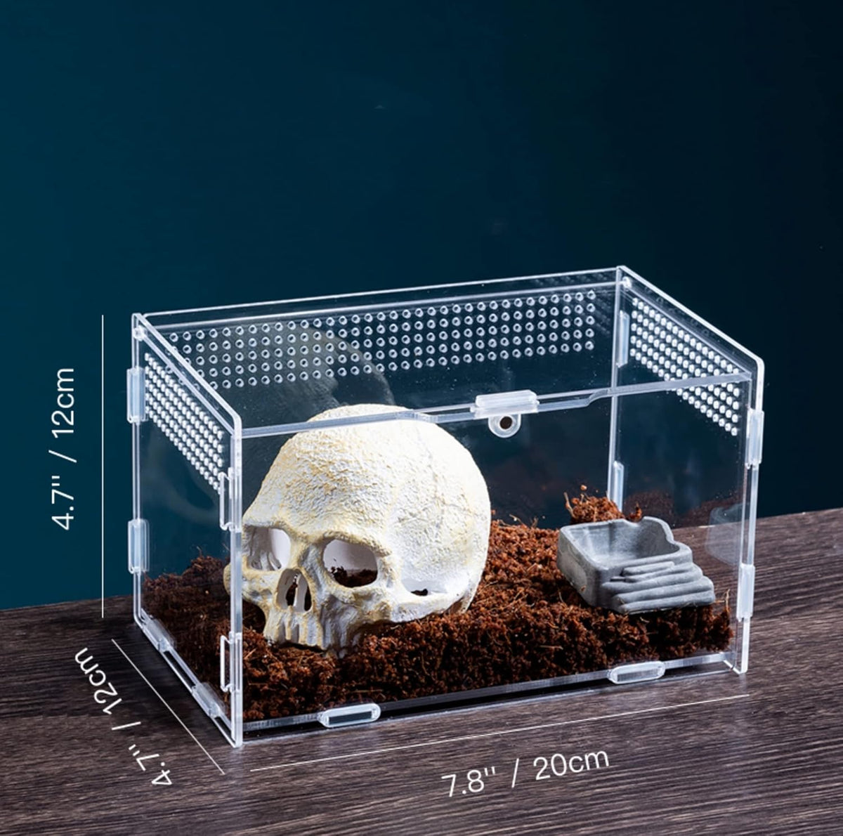 Magnetic Acrylic Case, micro habitat small Tarantula Enclosure enclosure for arboreal Tarantula