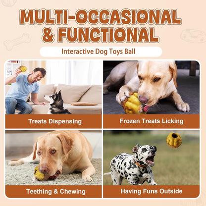 Dog Frozen Treats Toy, Cognitive Dogs Brain Stimulation Toys for Aggressive Chewers, Interactive