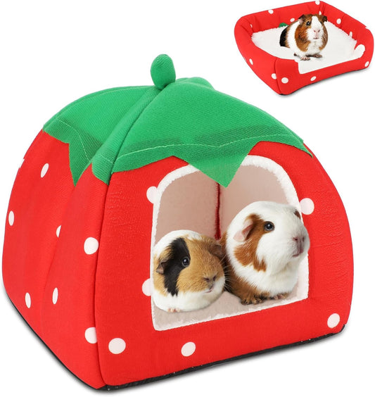 BWOGUE Guinea Pig House Bed Cozy Hamster Cave Large Hideout for Dwarf Rabbits Hedgehog Bearded